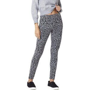 HUE U22750H Curl Up Waistband Ultra Brushed Leggings Leopard Grey ( L )